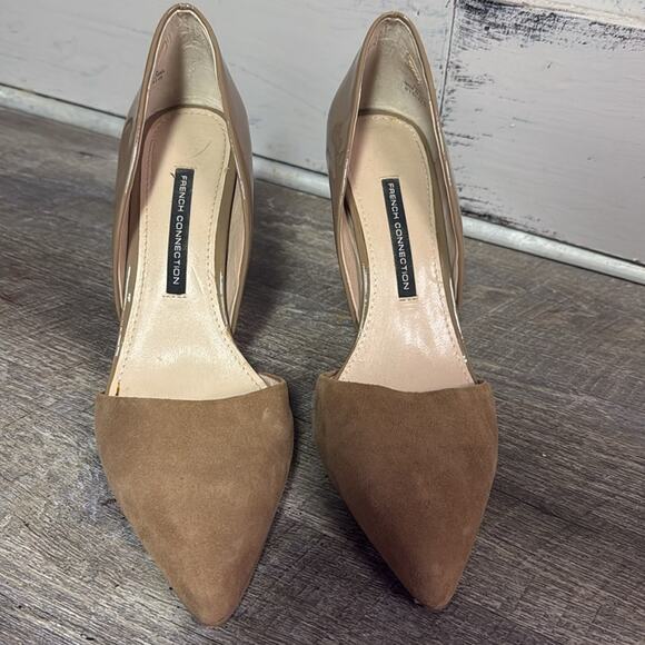 French connection beige heels, size US 9.5, Elvia• D'Orsay Dress Pump - Picture 2 of 5